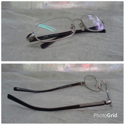 แว่นสายตายาวแบรนด์เนมหรูอิตาลี  Original PRADA handmade in Japan  ค่าสายตา +150  บิ๊กไซซ์!