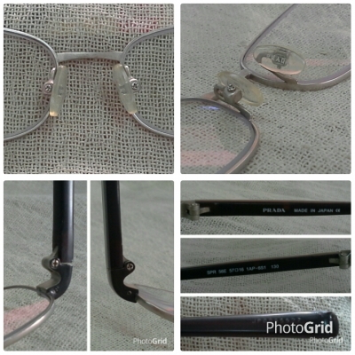 แว่นสายตายาวแบรนด์เนมหรูอิตาลี  Original PRADA handmade in Japan  ค่าสายตา +150  บิ๊กไซซ์!