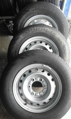 215/70R15  กะทะพร้อมยาง BRIDGESTONE DURAVIS  4 ล้อ โทร.098-663-6988