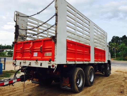 ขายรถพ่วงไม่ดัมพ์ HINO เครื่อง 344 แรง ธค.56 กระบะสามมิตรไม่ดัมพ์ ลูก 3 เพลา ยางดี รถสวยพร้อมใช้งาน