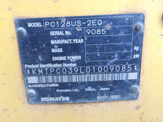 Komatsu PC128US-2EO ปี 2003 ใบแทร็คติดก้อนยาง นำเข้าจากญี่ปุ่น ถึงไทยแล้วครับ ราคาไม่แพงครับ