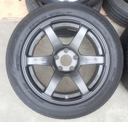 ขายล้อTE37 TZขอบ17 5รู กว้าง8พร้อมยาง 2 ล้อ