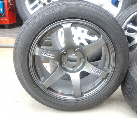 ขายล้อTE37 TZขอบ17 5รู กว้าง8พร้อมยาง 2 ล้อ