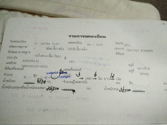 ขายทั้ถงพ่วงนะคะ รถบ้านคะ เครื่องเปลี่ยนเป็น 320. แจ้งลงเล่มทะเบียนเรียบร้อยแล้ว ขายพร้อมหางสามเพลาแท้ สภาพภายในคอนโซลสวยคะ เล่มทะเบียนพร้อมโอน ราคา 950,000 บาท ต่อรองได้ตามเนื้องานคะ สนใจโทร 083-9686255ไอดีไลน์ Paravee108