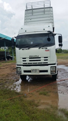 ขายรถบรรทุกสิบล้อดัมพ์ ISUZU แม่เดี่ยว เครื่อง 360 แรง ปี 53 กระบะดัมพ์สามมิตรคอกเกษตร มีระบบลากลูก ไมล์ 2xx,xxx ทะเบียนพร้อม