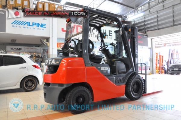 รถโฟล์คลิฟท์พร้อมขาย TOYOTA รุ่น 8FG25-11353  ราคา 375,000 บาท นำเข้าจากประเทศญี่ปุ่น 100\% ไม่เคยใช้งานในไทย