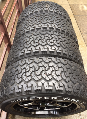 ล้อ Lenso รุ่นใหม่ล่าสุด ขอบ20 พร้อมยาง Monster 265 50 20 ปลายปี16 ใช้มาแค่ 1อาทิตย์ตุ่มหน้ายางอยู่ครบ