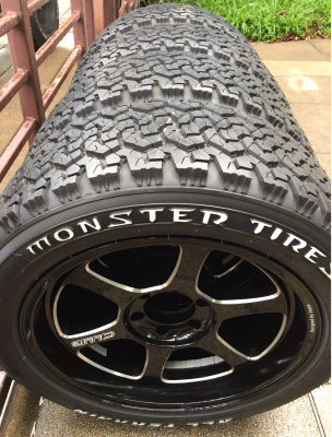 ล้อ Lenso รุ่นใหม่ล่าสุด ขอบ20 พร้อมยาง Monster 265 50 20 ปลายปี16 ใช้มาแค่ 1อาทิตย์ตุ่มหน้ายางอยู่ครบ