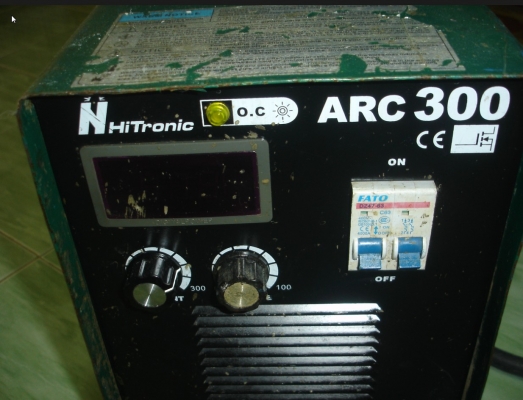 ขายเครื่องเชื่อมไฟฟ้า (เชื่อมธูป) ยี่ห้อ HITRONIC รุ่น ARC300 รุ่นงานหนัก