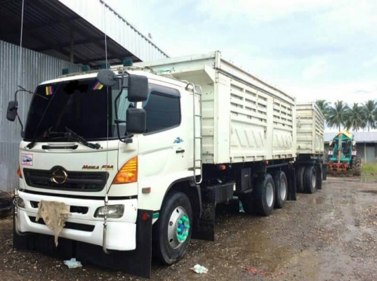 ขายรถพ่วง 18 ล้อ กระบะเหล็ก อู่.สามมิตร HINO 260 ปี.50 รถสวย ราคา.1850000 ต่อรอง