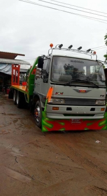 ขายรถสิบล้อ Hino 3H เครื่องเดิม 195 แรง 2 เพลา ท้ายลาดหางต่อมาใหม่ ยางดี แชสซีสวย ทะเบียนพร้อม