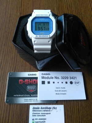 ขายนาฬิกา G-SHOCK DW5600WB-7 White Blue ของใหม่ (แท้) ราคาพิเศษเพียง 2,400 บาท