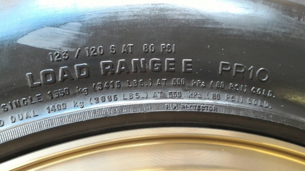 ยาง BF 265 x 75 x 16 พร้อมล้อ TE37