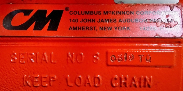 **ขายถูกๆ รอก 2 ตันพร้อมตัวสไลด์ราง งานอเมริกา** CM-Columbus  สภาพเหมือนใหม่ สาวนิ่ม แข็ง ทนทานแน่นอนครับ