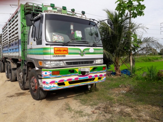 ขาย HINO FM2K ( 260 แรง ) พ่วงแม่ลูกดั๊ม กระบะเหล็กคอกเกษตร