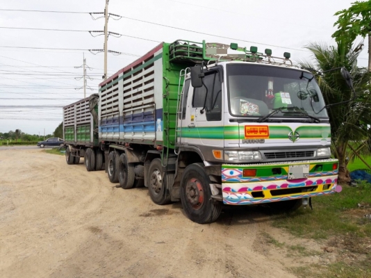 ขาย HINO FM2K ( 260 แรง ) พ่วงแม่ลูกดั๊ม กระบะเหล็กคอกเกษตร