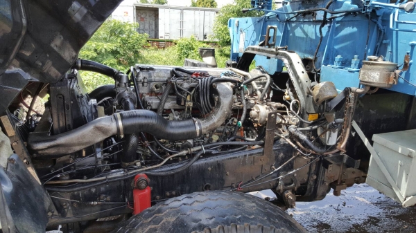 ขายคับ HINO 3H สองเพลาสโลว์เครื่องJOเทอร์โบอินเตอร์ติดเครน5ตันรถสวยพร้อมใช้