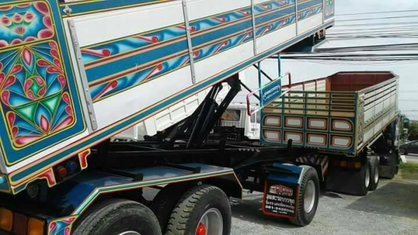 ขายรถพ่วงดัมพ์ ISUZU เครื่อง 300 แรง ปี 52 กระบะดัมพ์มิเนียม ลูก 3 เพลาแท้