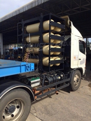 หัวลากยี่ห้ออีโน่ รุ่น FM1JKKA แก๊ซ CNG ลงเล่มเรียบร้อยแล้ว พร้อมหาง 3 เพลาของสามมิตรแท้ ติดแก๊ซจากโ