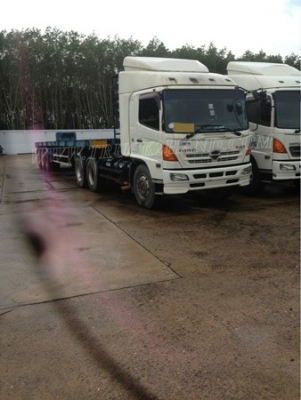 หัวลากยี่ห้ออีโน่ รุ่น FM1JKKA แก๊ซ CNG ลงเล่มเรียบร้อยแล้ว พร้อมหาง 3 เพลาของสามมิตรแท้ ติดแก๊ซจากโ