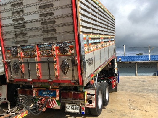 ขายด่วนรถพ่วง320พ่วงดั้มเนียมอู่เบิ้ม ปี51 ลูก3เพลา บรรทุกข้าว