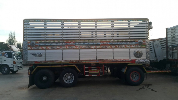 ขายด่วนรถพ่วง320พ่วงดั้มเนียมอู่เบิ้ม ปี51 ลูก3เพลา บรรทุกข้าว