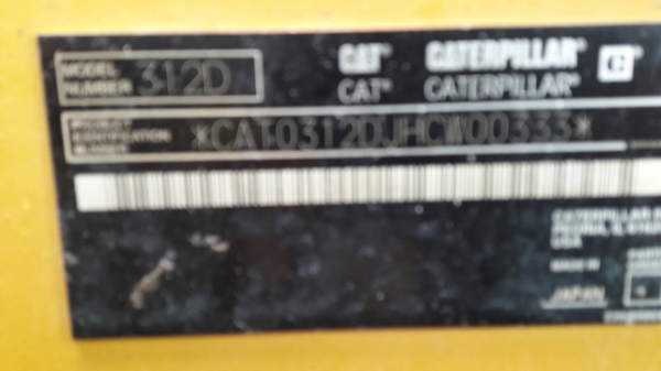 ขายรถแบคโฮ CAT 312 D ไมล์ 2200 ชม.ราคา 2200000