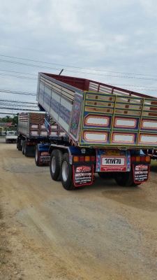 ขายรถพ่วงดัมพ์ ISUZU เครื่อง 300 แรง ปี 52 กระบะดัมพ์มิเนียม ลูก 3 เพลาแท้