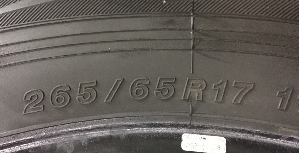 ยาง 265-65-17 ถอดป้ายแดง YOKOHAMA ยาง 265-65-17 ถอดป้ายแดง YOKOHAMA