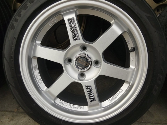 แม็กใหม่ TE37 ขอบ 15 กว้าง 7 พร้อมยาง 8900 บาท