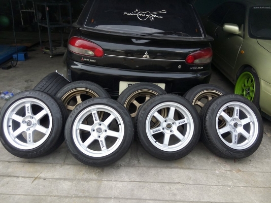 แม็กใหม่ TE37 ขอบ 15 กว้าง 7 พร้อมยาง 8900 บาท