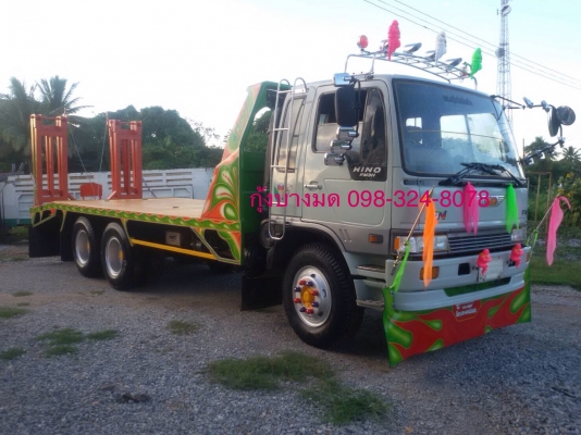 ขายสิบล้อเทเลอร์ HINO 3H เครื่องเดิม 195 แรง 2 เพลา ปี 40 หางเทเลอร์ต่อใหม่ ยางดี แอร์ แชสซีสวย ทะเบียนพร้อม