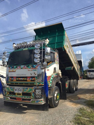 ขายรถดัมพ์ ISUZU เครื่อง 360 แรง ปี 55 กระบะดัมพ์มิเนียม ไมล์ 170,xxx ยางเต็ม ไม่เคยแบกน้ำหนัก เดิมๆไม่มีชน มีระบบลากพ่วง ทะเบียนพร้อม