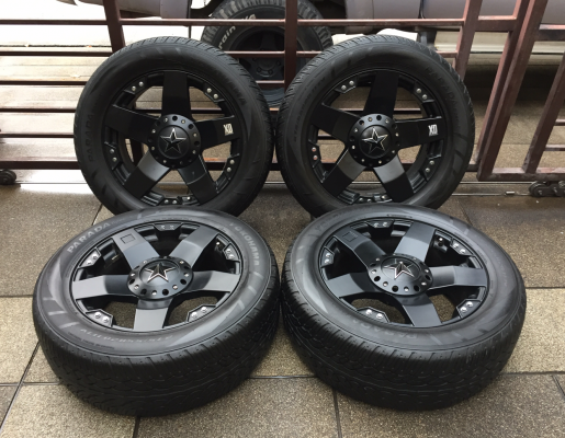 ล้อ XD Rockstar ขอบ20 สภาพสวย ไม่มีซ่อม พร้อมยาง Yokohama 275 55 20 ปี14 ดอกเต็ม ใช้กันยาว ราคาไม่แพง