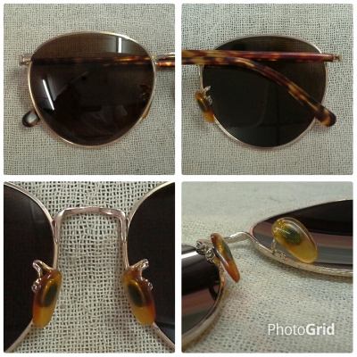 แว่นตาวืนเทจแฮนด์เมดยุค &#039;80s &#039;หยดน้ำ จอห์น เลนนอน&#039;  Vintage CHARLIE handmade in Japan  22KGP