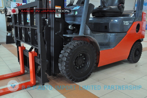 ขายรถโฟล์คลิฟท์มือสอง TOYOTA รุ่น  8FG15-11920 ราคา 295,000 บาท นำเข้าจากประเทศญี่ปุ่น 100\% ไม่เคยใช้งานในไทย