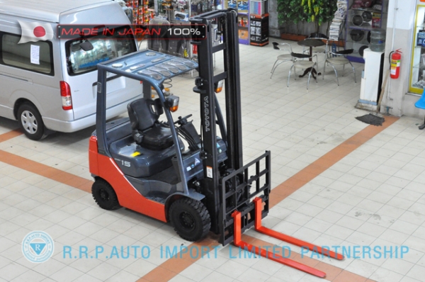 ขายรถโฟล์คลิฟท์มือสอง TOYOTA รุ่น  8FG15-11920 ราคา 295,000 บาท นำเข้าจากประเทศญี่ปุ่น 100\% ไม่เคยใช้งานในไทย