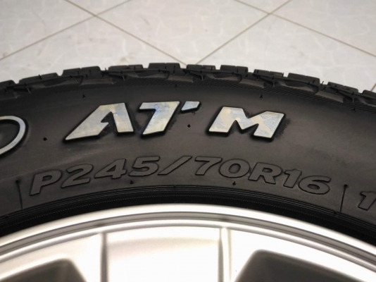 ล้อแม็กป้ายแดง D-max Blue Power ขอบ 16 คู่ยางใหม่ Hankook AT-M  245 70 16 ปี 2016 ทั้งชุด 17,500.- เทิร์นได้ ใส่ฟรี ส่งทั่วไทยค่ะ