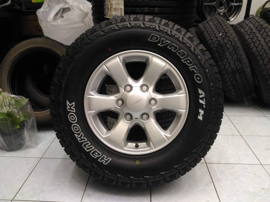 ล้อแม็กป้ายแดง D-max Blue Power ขอบ 16 คู่ยางใหม่ Hankook AT-M  245 70 16 ปี 2016 ทั้งชุด 17,500.- เทิร์นได้ ใส่ฟรี ส่งทั่วไทยค่ะ