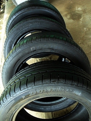 ยาง17 โยโกฮาม่า+ดันล็อป 235-55-R17ลงพื้นปี15 (4เส้น 2,900)