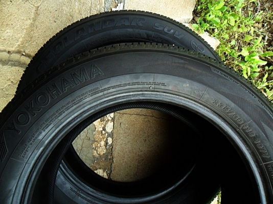 ยางขอบ18 โยโกฮาม่า 235-60-R18 ลงพื้นปี14 (4เส้น4,500) ดอกหนา1 ซม.