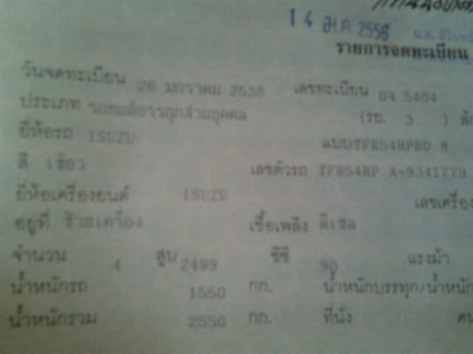 ISUZU TFR มังกรทอง SPACE CAB 2.5 MT ปี 38 แป๊ะยิ้ม รถสวยบางเดิมทั้งคันสภาพดีมากครับ ภายในเก๋งสะอาด แอร์เย็น กระบะปูลายเนอร์ครบ ช่วงล่างคัชซีสวยมาก ยางสภาพดี 70\% พร้อมใช้งาน เอกสารทะเบียนภาษีเต็มครบไม่มีขาดพร้อมโอน ราคาต่อรองได้ครับ ISUZU TFR มังกรทอง SPACE CAB 2.5 MT ปี 38 แป๊ะยิ้ม รถสวยบางเดิมทั้งคันสภาพดีมากครับ ภายในเก๋งสะอาด แอร์เย็น กระบะปูลายเนอร์ครบ ช่วงล่างคัชซีสวยมาก ยางสภาพดี 70\% พร้อมใช้งาน เอกสารทะเบียนภาษีเต็มครบไม่มีขาดพร้อมโอน ราคาต่อรองได้ครับ