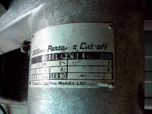 ขายเครื่องตัดไฟเบอร์ มือสอง makita 2414 เสื้ออลูมิเนียม 14นี้ว ขายเครื่องตัดไฟเบอร์ มือสอง makita 2414 เสื้ออลูมิเนียม 14นี้ว