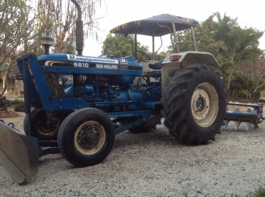 แทรกเตอร์ FORD 6610  เต็มตัว..ใบมีดดันหน้าไคเฮ็งหลี ผาน 7 CMT ชลบุรีเมืองทอง