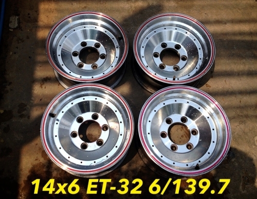 ขายล้อลายตัน ขอบ 14x6 ออฟ-32 ใส่ 6/139.7 สภาพสวย เงาวิ๊งๆ *6000 บาทครับ