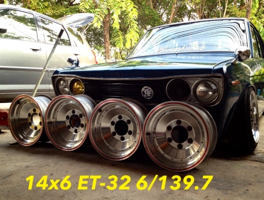 ขายล้อลายตัน ขอบ 14x6 ออฟ-32 ใส่ 6/139.7 สภาพสวย เงาวิ๊งๆ *6000 บาทครับ