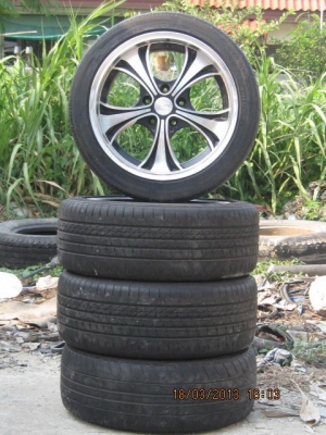 ล้อแม็คสวยๆ ขอบ 17" 5 รู ราคา 8,900โทร089-6636610