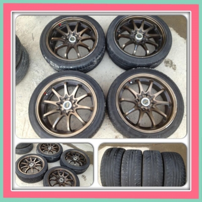 ขายแม็กมือ2 CE28 ขอบ17 4รู100/114+ ยาง ราคา9,500 บาทถูก