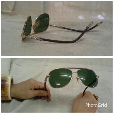 โคตรแว่นตาแฮนด์เมดโกลด์ฟิลด์แห่งสหัสวรรษใหม่  Original CHROME HEARTS handmade in Japan  22K