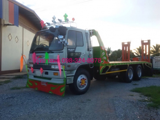 ขายสิบล้อเทเลอร์ HINO 3H เครื่องเดิม 195 แรง 2 เพลา ปี 40 หางเทเลอร์ต่อใหม่ ยางดี แอร์ แชสซีสวย ทะเบียนพร้อม